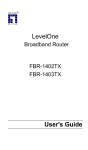 LevelOne FBR-1402TX User's Manual