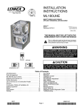 Lenox Furnace ML180UHE User's Manual