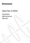 Lenovo Tablet A1000L User's Manual