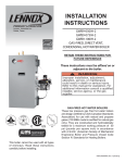 Lennox International Inc. Water Dispenser Gas-Fired Hot Water Boiler User's Manual