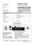 Lennox International Inc. TUA100S User's Manual