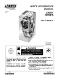 Lennox International Inc. G43UF User's Manual