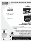 Lennox International Inc. LEGACY C260 User's Manual