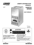 Lennox International Inc. G40DF(X) SERIES User's Manual