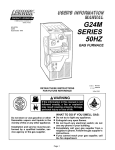 Lennox International Inc. G24M SERIES User's Manual