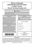Lennox International Inc. (2/4)SA13 User's Manual