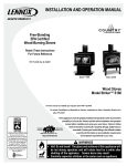 Lennox Hearth S160 User's Manual