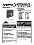 Lennox Hearth LBV-3824EP-H User's Manual