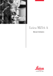 Leica MZ16A User's Manual