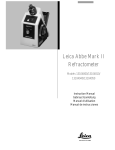 Leica Abbe Mark II Refractometer 13104810 User's Manual