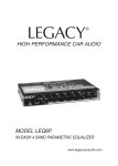 Legacy Car Audio LEQ6P User's Manual