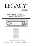 Legacy Car Audio LDVD84 User's Manual