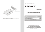 Legacy Car Audio LCDCS94 User's Manual