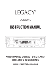 Legacy Car Audio LCD32FD User's Manual