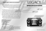 Legacy Car Audio LBF107 User's Manual