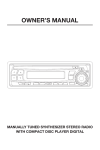 Legacy Car Audio Car CD Player User's Manual