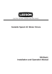 LEESON Electric Variable Speed AC Motor Drives SM-Basic User's Manual