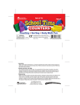Learning Resources School Time Counters LER 0782 User's Manual