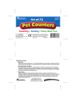 Learning Resources Pet Counters LER 0780 User's Manual