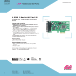 Lava Computer Lava Parallel LAVA SSerial-PCIe/LP User's Manual