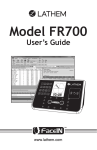 Lathem FR700 User's Manual