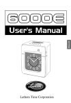 Lathem 6000E User's Manual