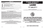 Lasko Universal Remote 3440 User's Manual