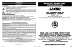 Lasko Fan 2744 User's Manual