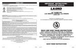 Lasko Fan 2505 User's Manual