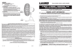 Lasko Fan 2002C User's Manual