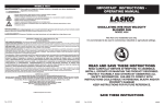 Lasko Blower 4924 User's Manual