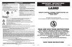 Lasko 755320 User's Manual