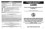 Lasko 5521 User's Manual