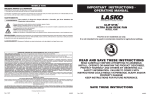 Lasko 4006 User's Manual