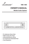 Lanzar Car Audio VBD1800 User's Manual