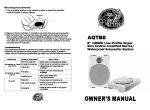 Lanzar Car Audio AQTB8 User's Manual