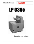 Lanier LP 036c User's Manual