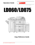 Lanier LD075 User's Manual