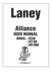 Laney Amplification vc50 User's Manual