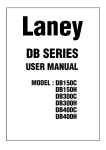 Laney Amplification DB150c User's Manual