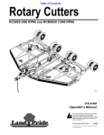 Land Pride RC5020 User's Manual