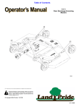 Land Pride FDR15 User's Manual