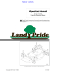 Land Pride fd1548 User's Manual