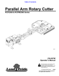 Land Pride Brush Cutter Parallel Arm Rotary Cutter User's Manual