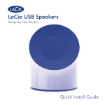 LaCie USB Speakers Design By Neil Poultan User's Manual