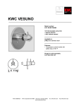 KWC VESUNO K.21.VB.60.700A99 User's Manual