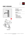 KWC VESUNO 12.131.042.700 User's Manual