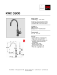 KWC DECO 10.031.013 User's Manual