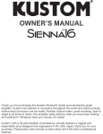 Kustom Sienna16 User's Manual