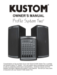 Kustom Profile System Two User's Manual
